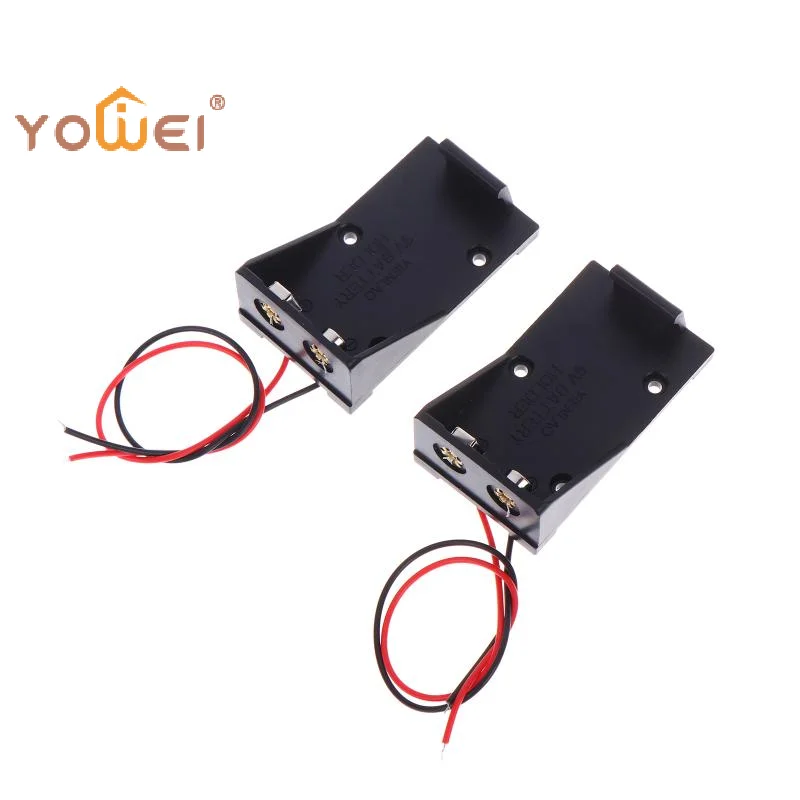 Latest 5/10PCS 9V Battery Clip Holder 9V Battery Case 9V Battery Box With Wire Leads DIY Accessories