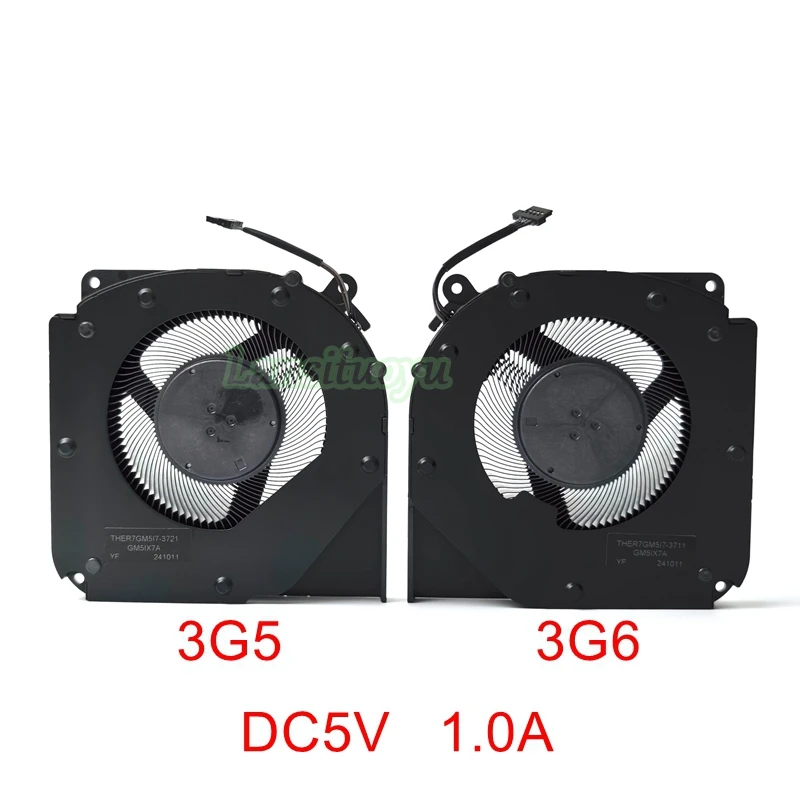New Laptop CPU GPU Cooling Fan For MECHREVO Yilong 15 Pro X Yaoshi 15pro Cooler THER7GM517-3711 -3721 GM5IX7A DC5V 1.0A 4pins