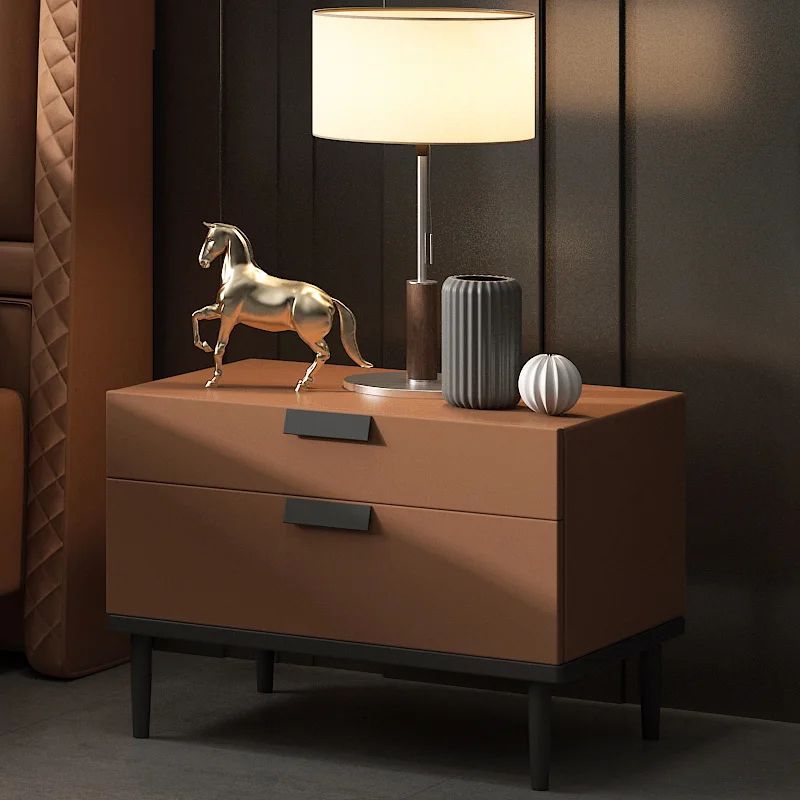 Simple modern bedroom mini small locker solid wood simple Nordic wind bedside storage cabinet