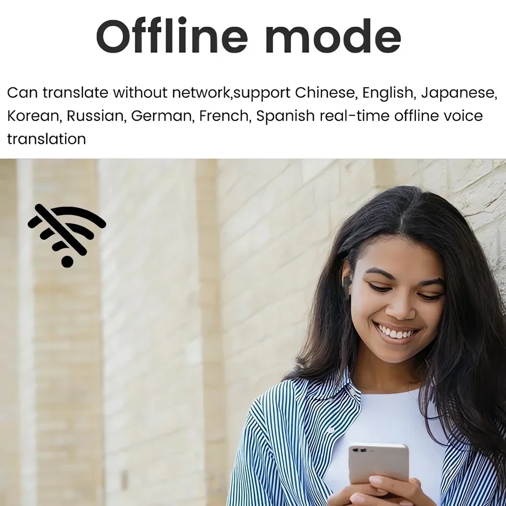 

Intelligent Translate Earbuds 144 Languages Real Time AI Voice Translator 98% Accuracy Support Online OffLine 4 Translation Mode