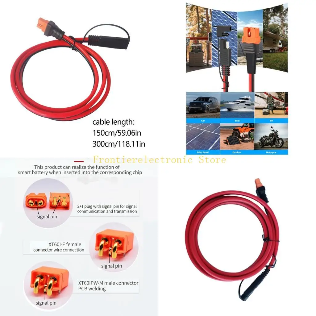 G8DB Practical XT60i Female SAE Connectors Cable with PVC Coating 150cm 300cm Option