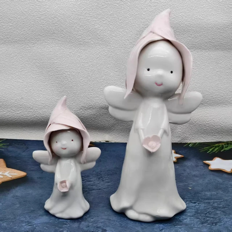 Little Angel Ceramic Ornament Cute Girl Decoration Small Statue Living Room Bedroom Desktop Decoration Crafts home accessories