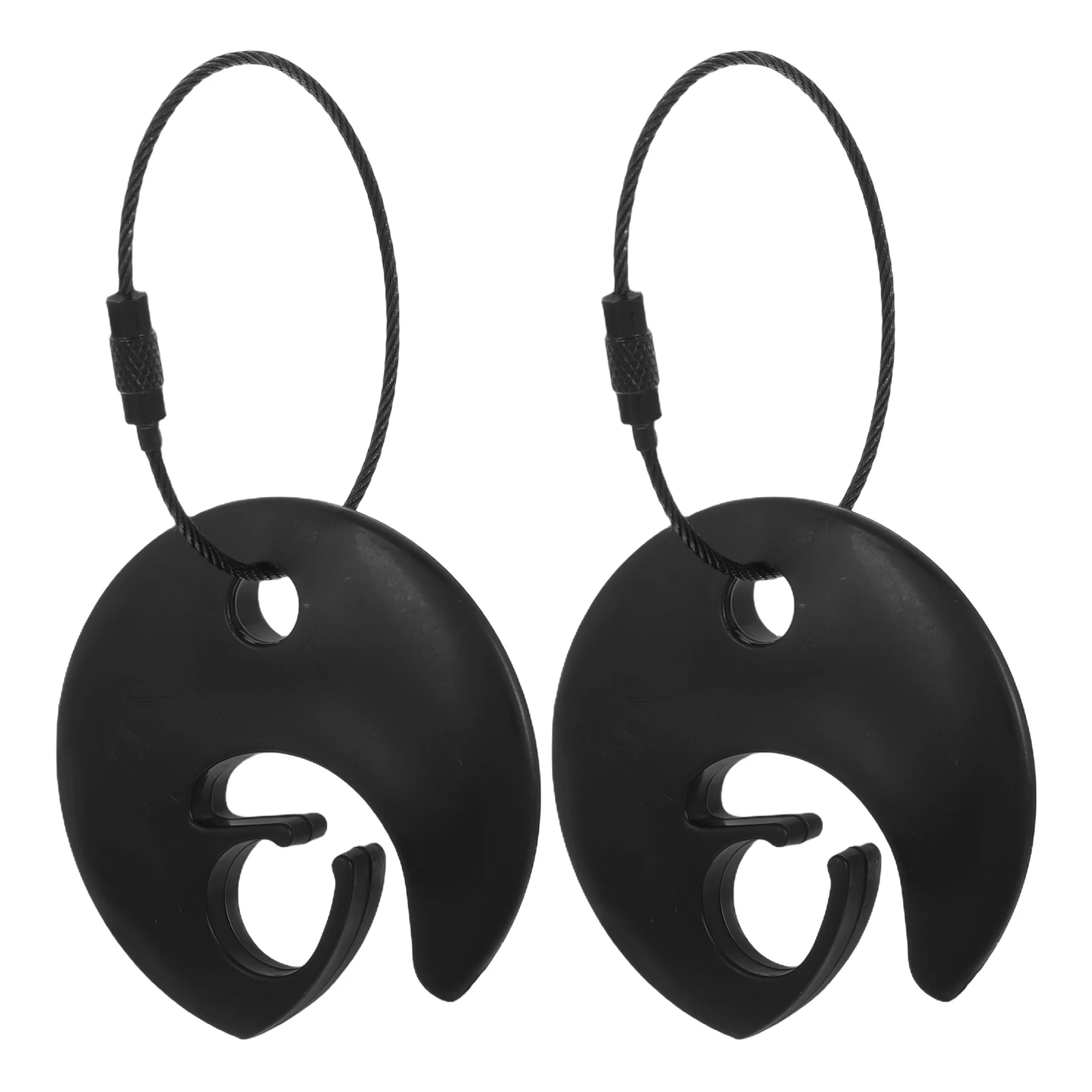 

2pcs Flying Disc Button Clip With Wire Cable Durable Secure Lock Outdoor Sport Exercise Organizer Clamp Hook For Portable