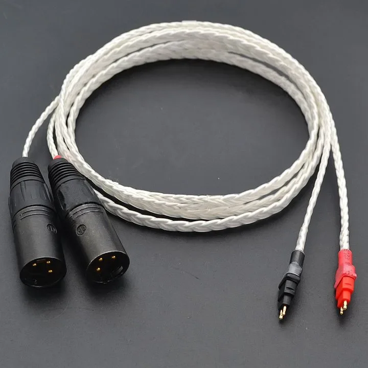 8-core hd600 hd650 hd580 headphone upgrade cable Dual 3-pin XLR balanced cable