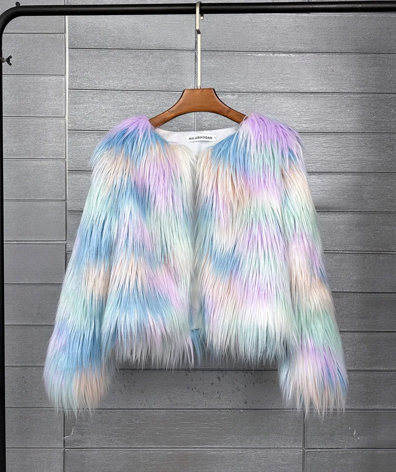 DEAT Fur Imitation Fur Coat Korean Version Pure Color Beach Wool Women's Short Coat Straight 2026 Winter Wram Jackets 11A06487