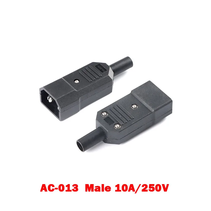 5Pcs/1pc IEC320 C14 Electrical AC Socket 3pin 250V Rocker Switch 10A fuse female male inlet plug connector 2pin socket mount
