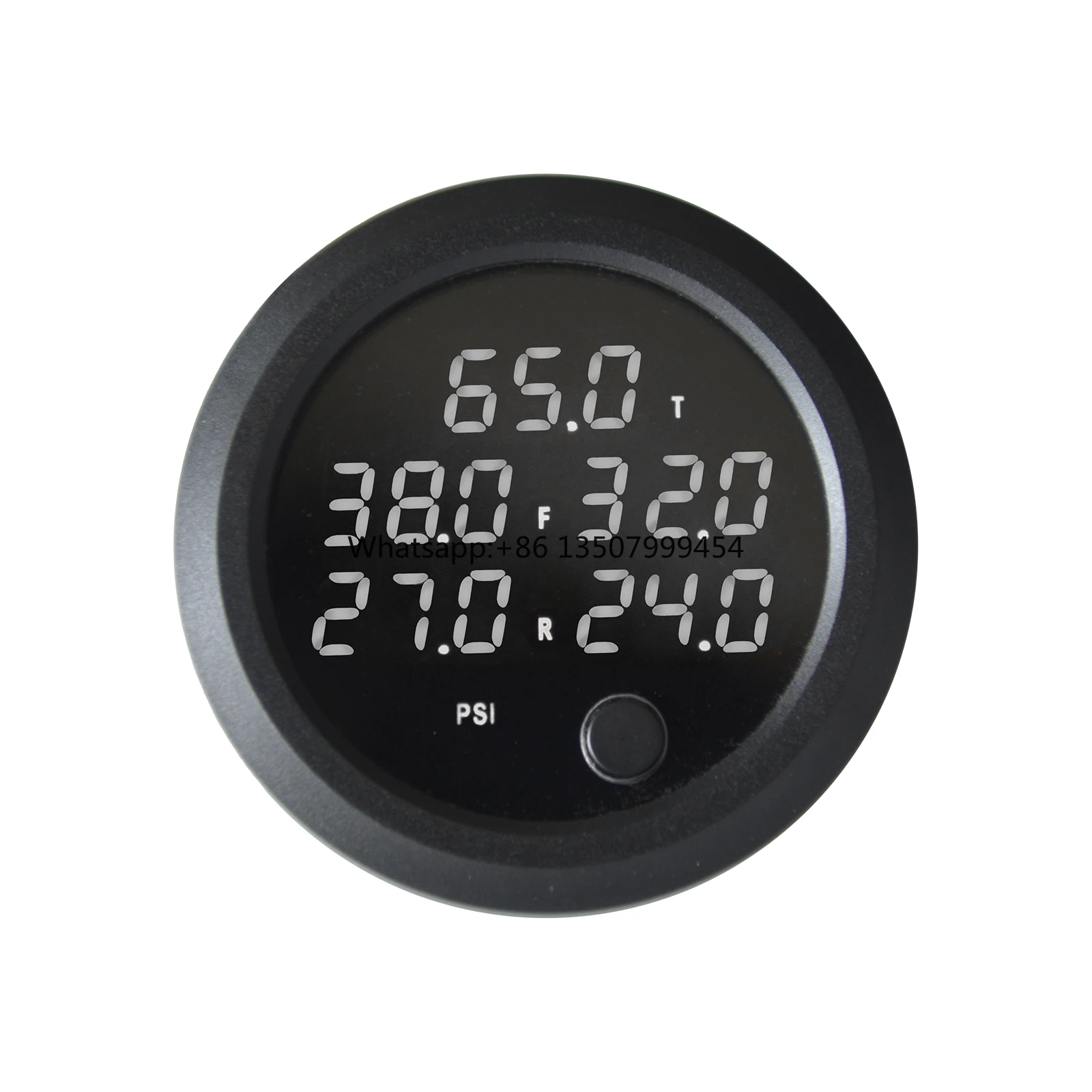 Universal 12V 52mm air Pressure Gauge ultra Thin 5 Pressure Red Display