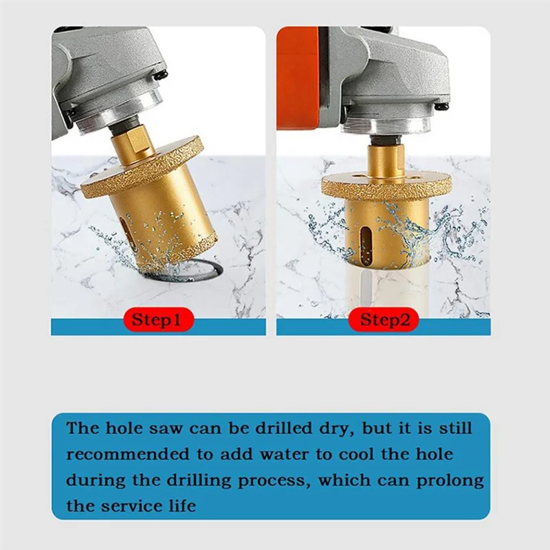 

Hole Opener Grinder Drill Bit Brazed Diamond Hole Drill Saw Core Bits for Marble Tiles Hole Opener M10 40-60