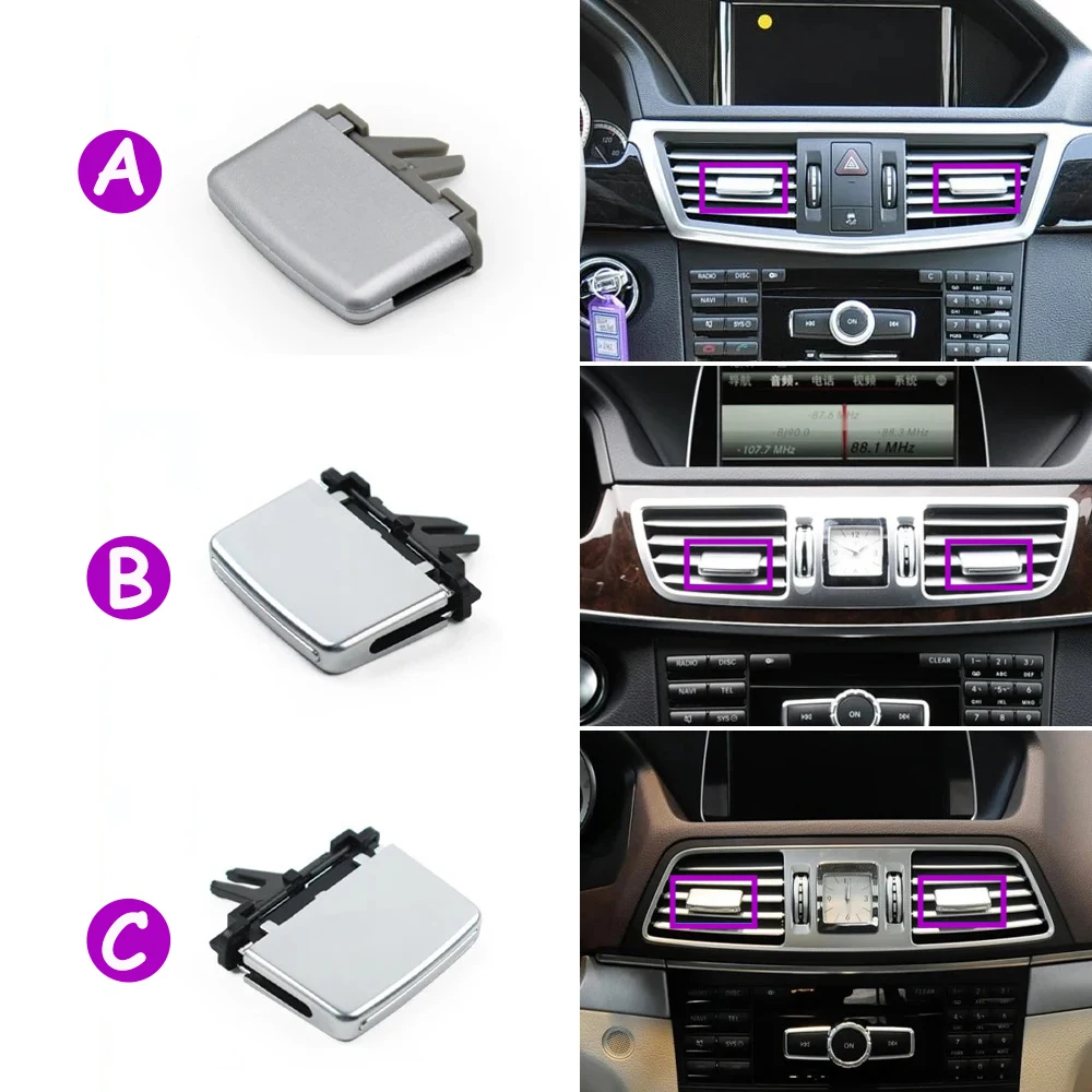 W212 W207 Car Front Air Conditioning AC Vent Grille Slider Outlet Tab Clip Repair Kit For Mercedes Benz E Class 2009-2016