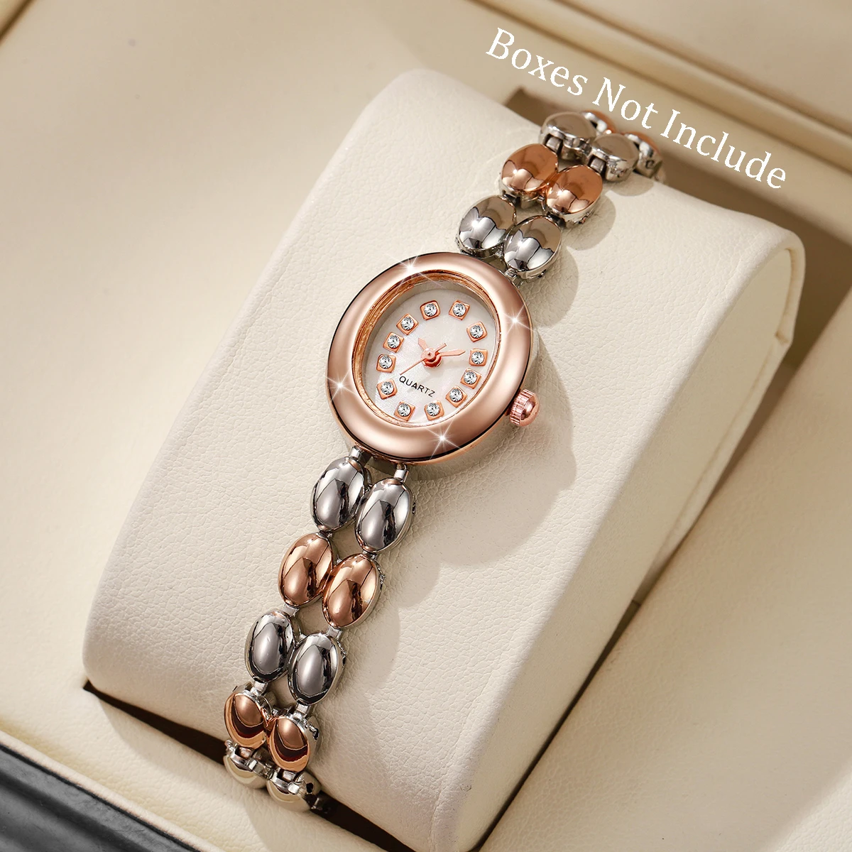 Fashion Rhinestone Women Quartz Watch Elegant Bracelet Strap Wristwatch For Ladies Clock Reloj Mujer（Without Box）