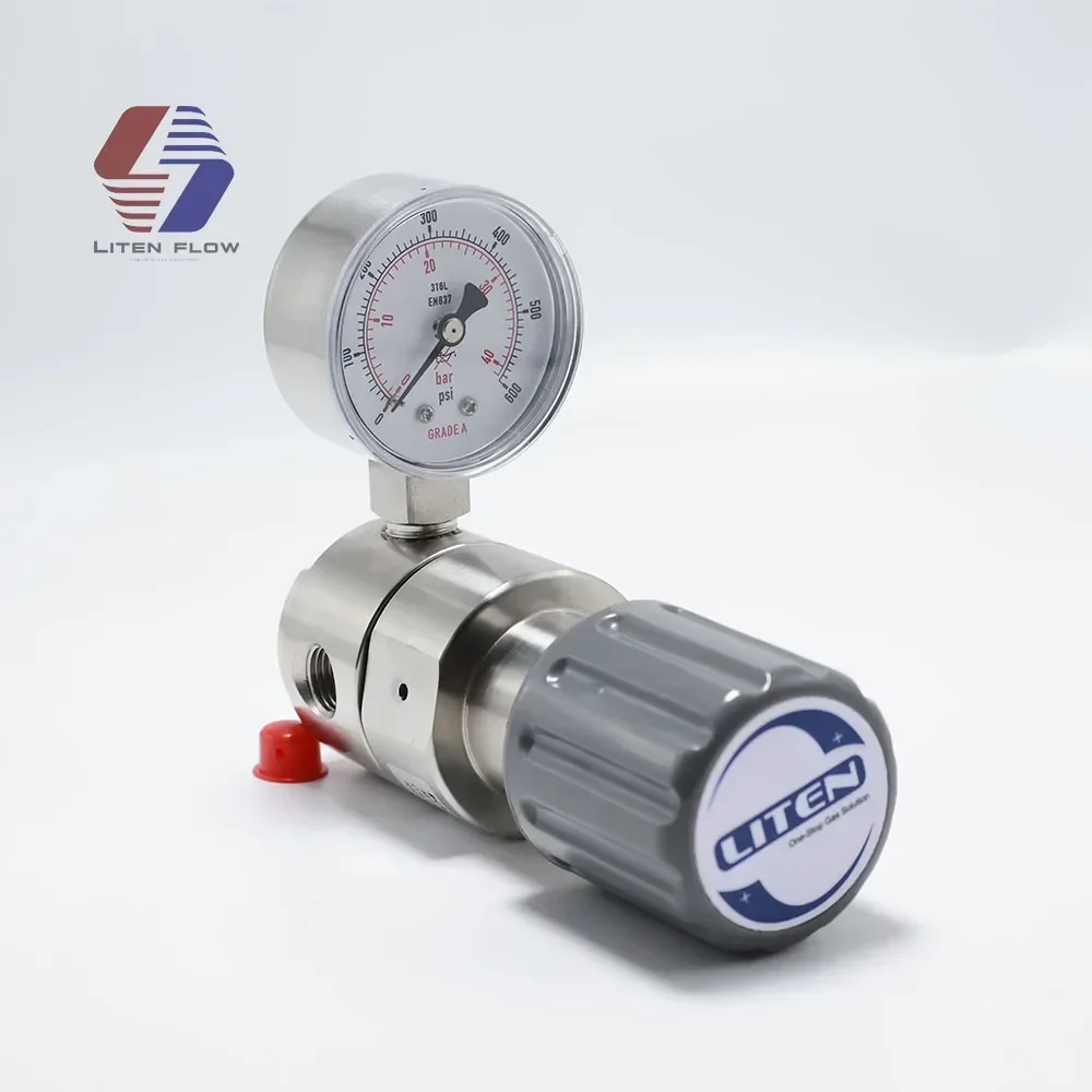 Pressure regulator 50 bar for Argon Air and Helium Stainless Steel High Pressure Regulator