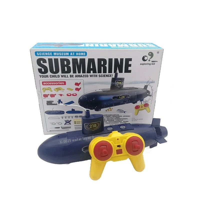 Channel 6 Students Diy Remote Control Mini Submarine Toy Remote Control Boat Remote Control Underwater Boat Model Children'sGift