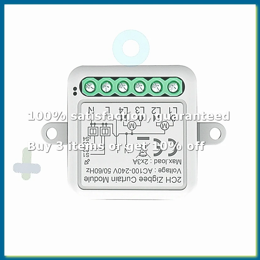 Tuya Zigbee Smart Curtain Switch Module 2CH Intelligent Circuit Breaker Support APP Remote Control for Curtain Switch-DT30