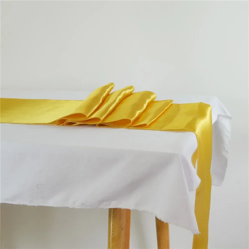 30x275cm Satin Table Runners For Wedding Party Modern Table Runner New Year Home Gold/Royal blue Table runner cloth Decorations