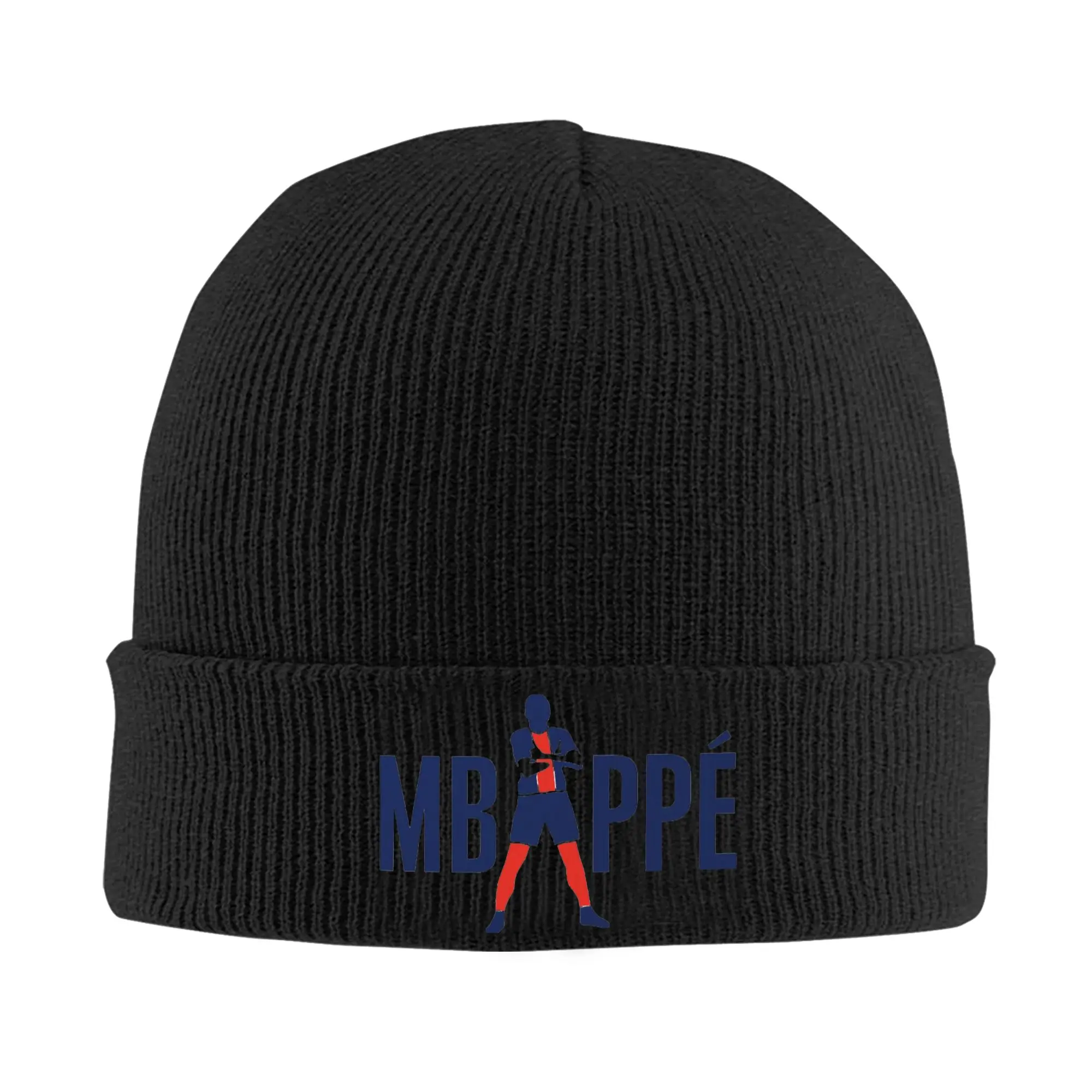Custom KM Mbappes Football Soccer Skullies Beanies Caps For Men Women Unisex Fashion Winter Warm Knitted Hat Adult  Bonnet Hats