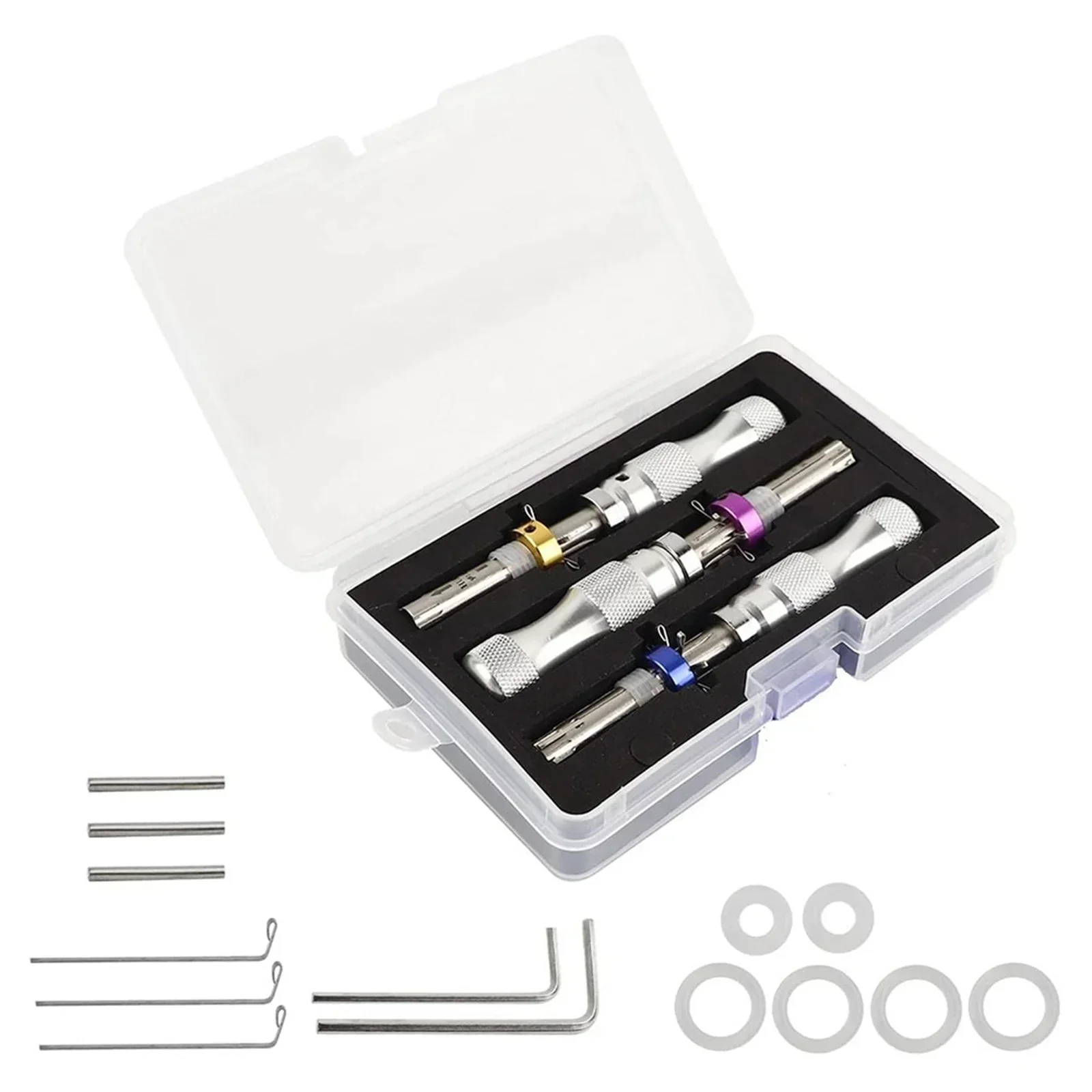 Unlock Tool Set Tubular Lock Pick Lockpick Tools for Beginners and Pro Locksmiths Stainless Steel Kit for Picking Tubular Locks