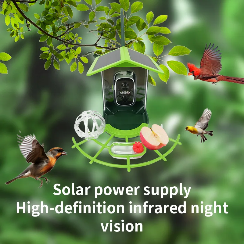 

Solar-Powered Smart Bird Feeder with Camera, 4MP HD Wireless Bird Watching Camera for Bird Lovers