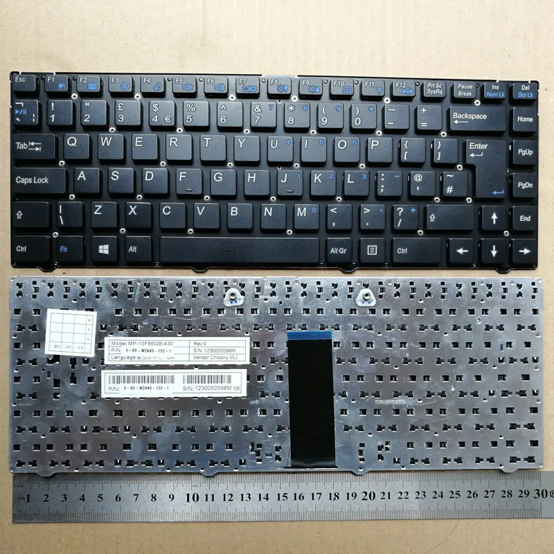 UK New laptop keyboard for CLEVO W243 W243HU ITAUTEC A7520 W7535 W7545 W7630 W7635 W7645 W7650 Zyrex LW4343 LW4820T LW4843