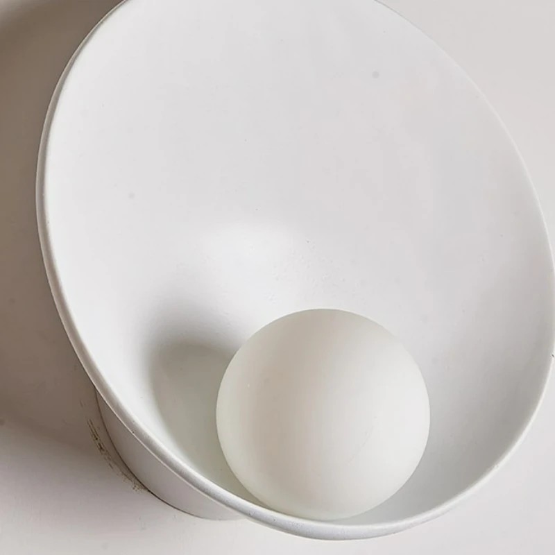 Wabi Sabi Style Shell LED Wall Lamp Creative Personalized Homestay Bedroom Corridor Background Wall Lamp Wood Color Sconces