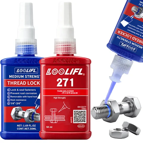 50ml Threadlocker Screw Glue high strength 271 243 Quickly Cured Thread Locking Agent Anaerobic Adhesive Corrosion-Resistant