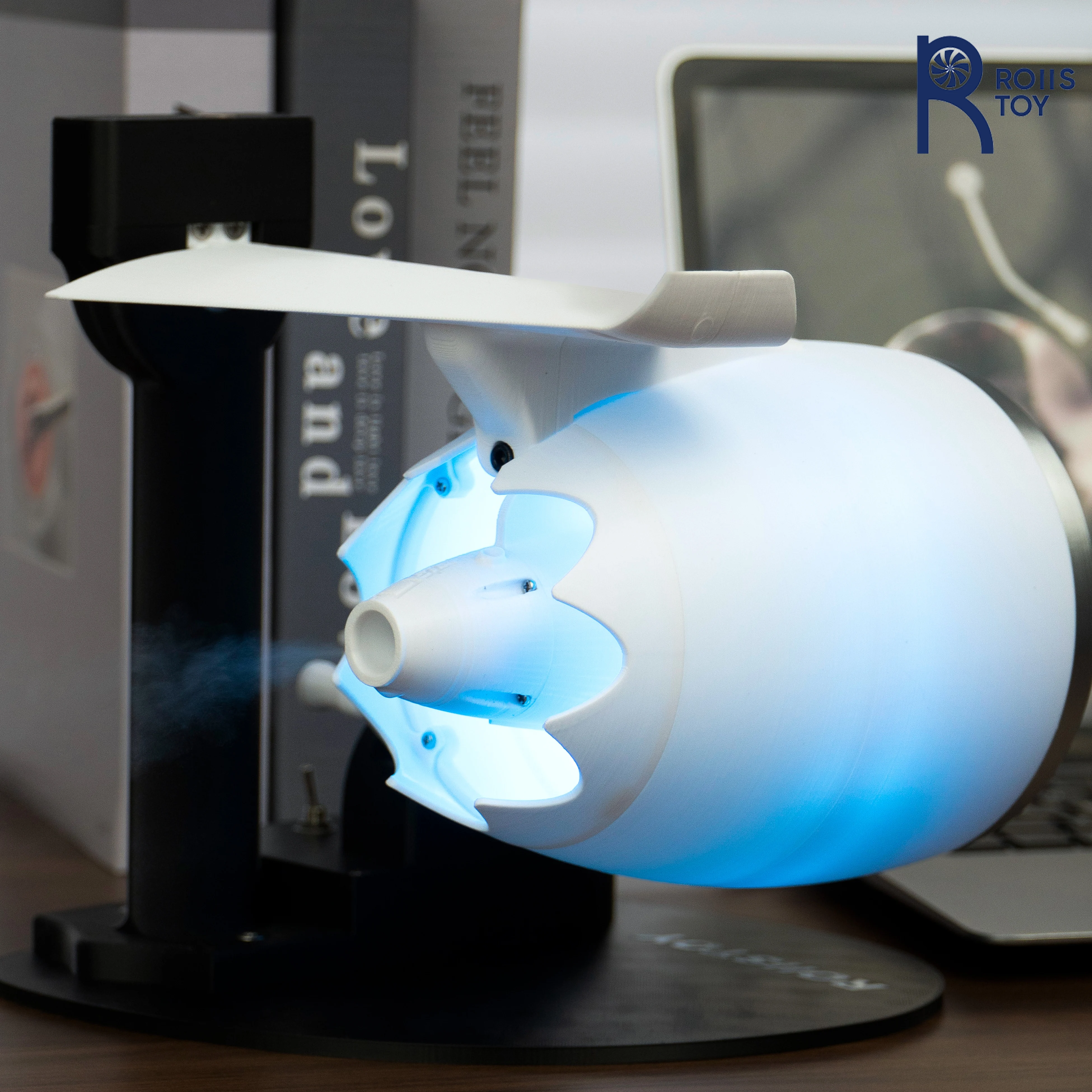 Single Head Turbojet Fan Luchtbevochtiger met Blaasmogelijkheid RGB Lichtshow Functie Home Office Desktop Luchtbevochtiger Kamer Dec