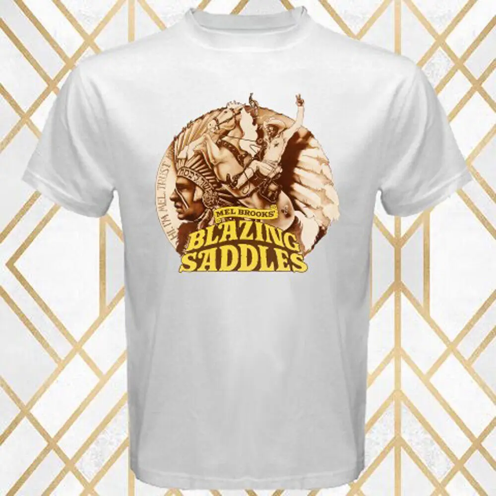 Blazing Saddles Iconic Movie Men's White T Shirt Size S 3XL