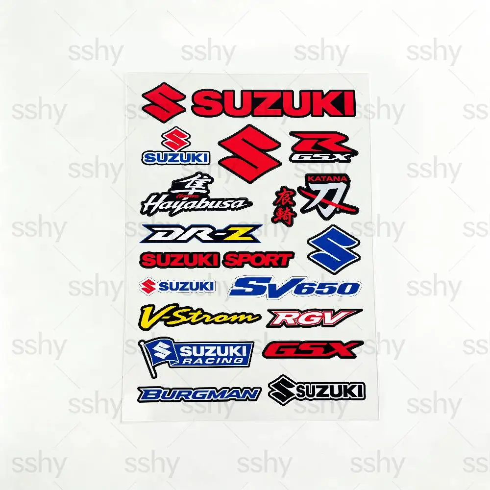 

For SUZUKI Waterproof Reflective Motorbike Stickers Easy Peel Removable Decals for Motorcycle Car