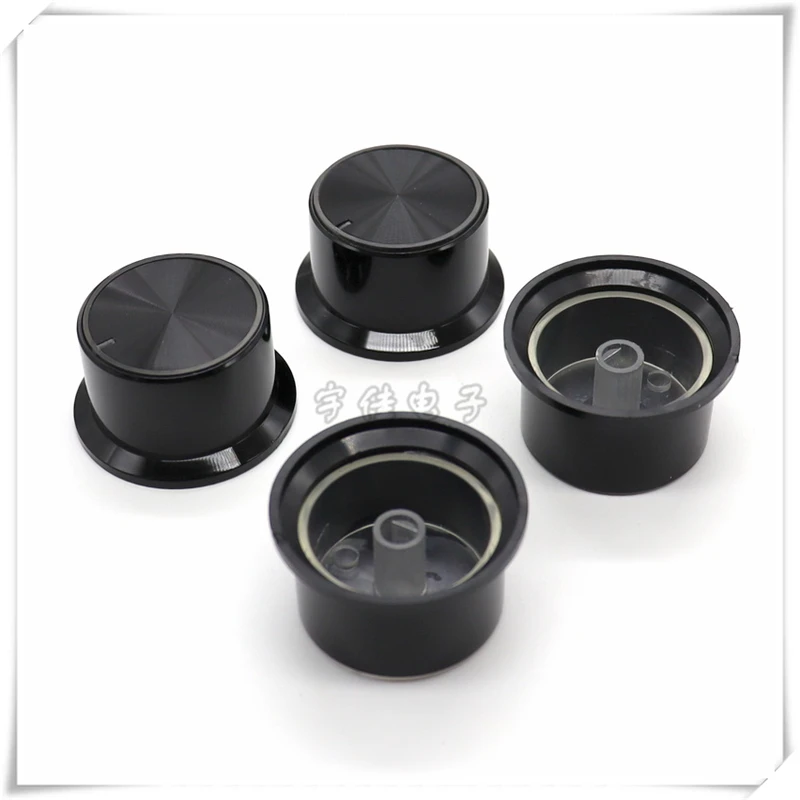 1PCS Black Oil Spray Light Transmission Knob Cap Potentiometer Knob Cap 39MM Knob Cap Power Amplifier Audio Knob Cap