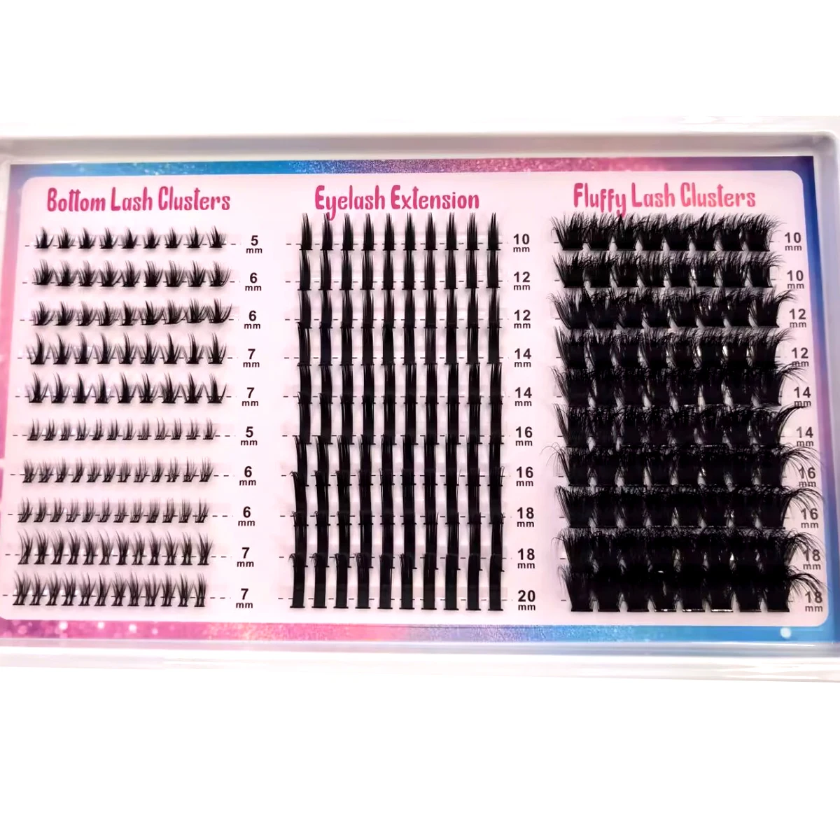 30 Reihen Wimpern-Cluster mit Spikes, Wimpernverlängerungen, dichte Einzel-Cluster-Wimpern mit Spikes und unteren Wimpern – Detail 5