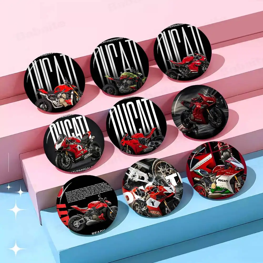 Racing D-D-DucatieES Italian Motorcycle Brand Soft Button Pin Bright Printed Icon Gift For Friend
