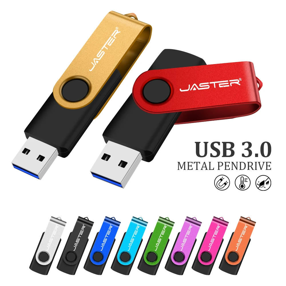 

USB-флешка JASTER Business Gift, поворотная, 128 ГБ, 64 ГБ, 32 ГБ, 16 ГБ, 8 ГБ, металлическая, черная