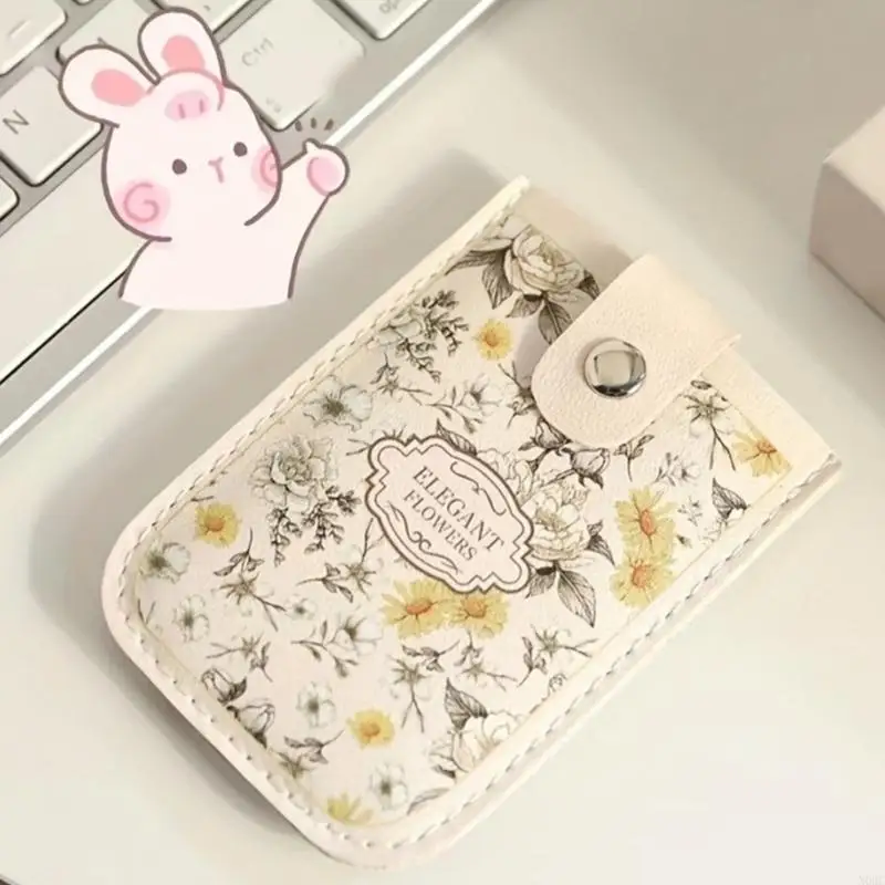 High Capacity Card Sleeve Water Resistant Leather Slide Out Card Organiser Case N0HC