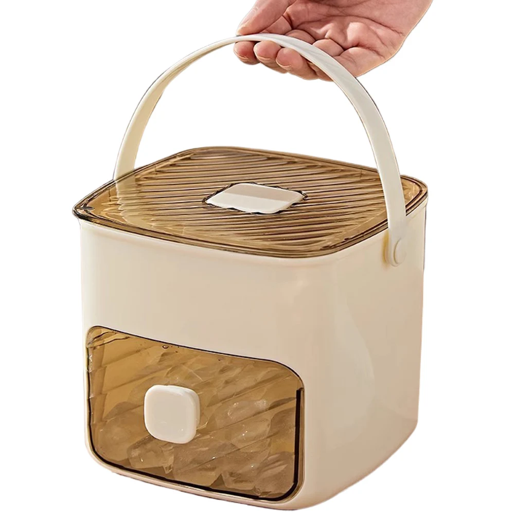 

Портативный льдогенератор и ящик для хранения льдогенератор с ручкой, настольный льдогенератор для дома, кухни, кемпинга, автофургона, офиса