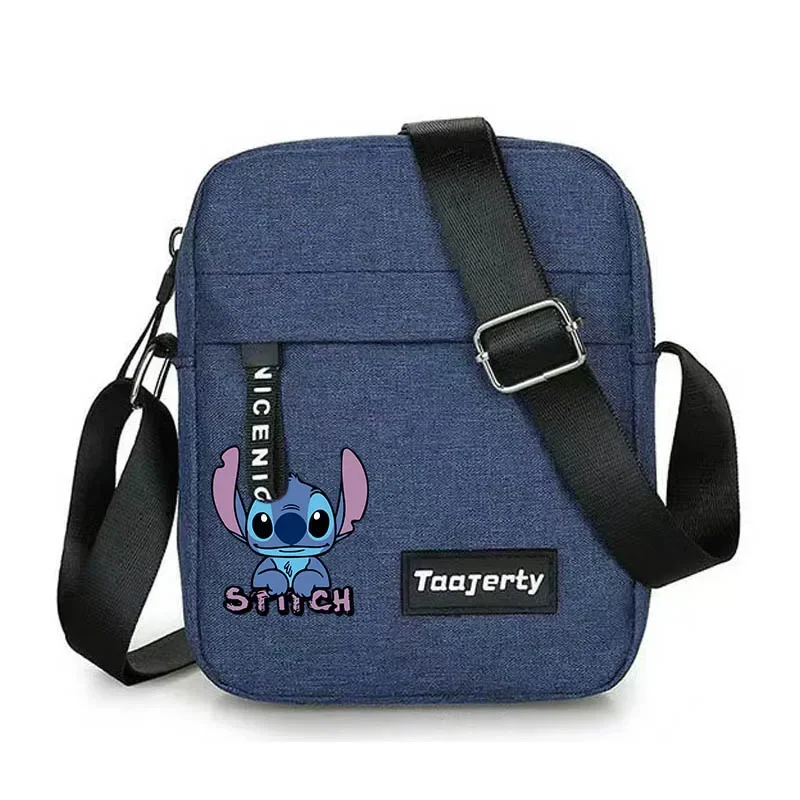 Нагрудная Сумка-слинг Disney Stitch для мужчин, повседневная спортивная сумочка на одно плечо, мессенджер, Холщовый ранец для подмышек