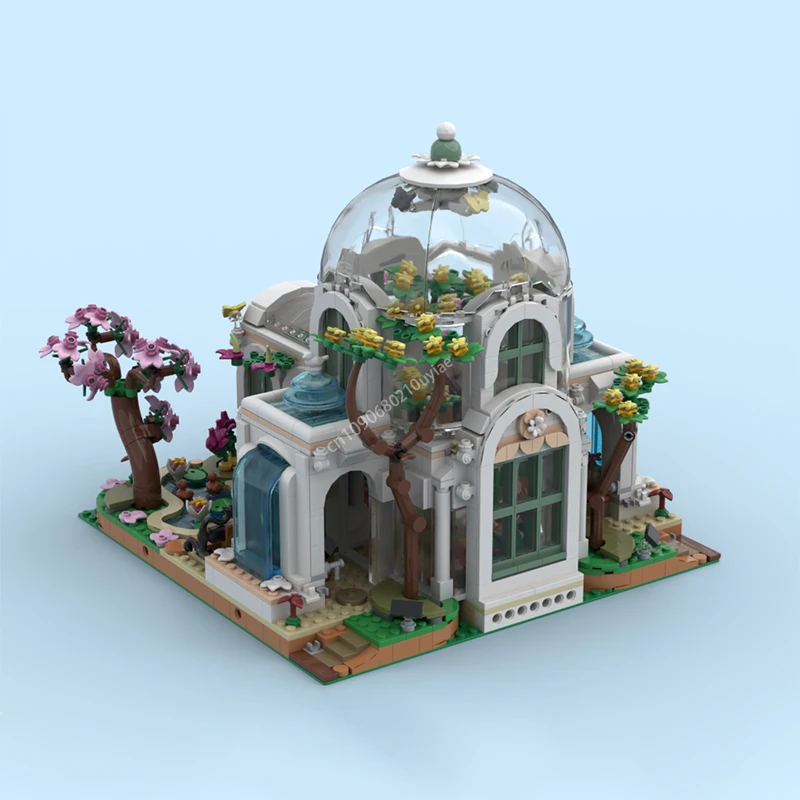 2183PCS Modular Botanical Garden Creative Street View Model Building Block Architecture DIY Assembly Model Toys Gift MOC-41757