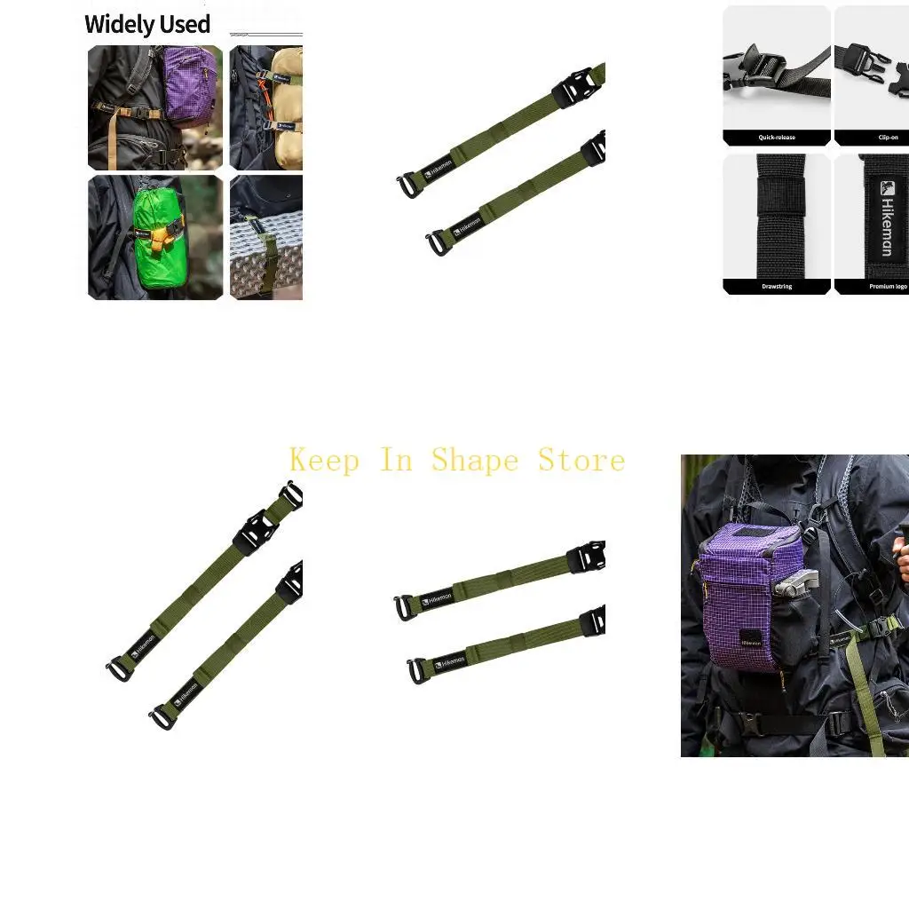 U1JC Middle Lock Hold Pair for Pack Use, 2 Piece Helper Set for Camp Load Order, Hiking Travel, Daily Carry, and Reuse