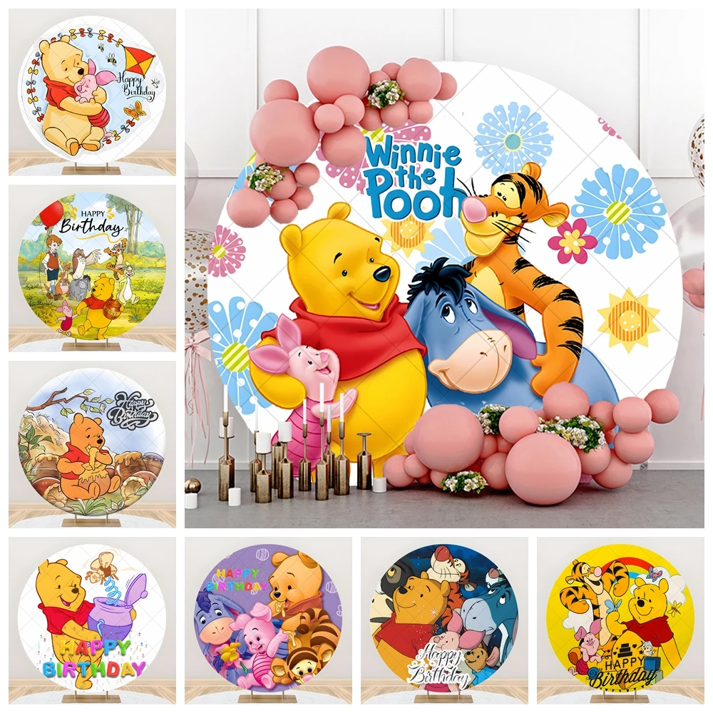 

Disney Winnie the Pooh Tigger Kids Girl Boy Birthday Party Round Backdrop Custom Childs Room Photography Poster Decor Background