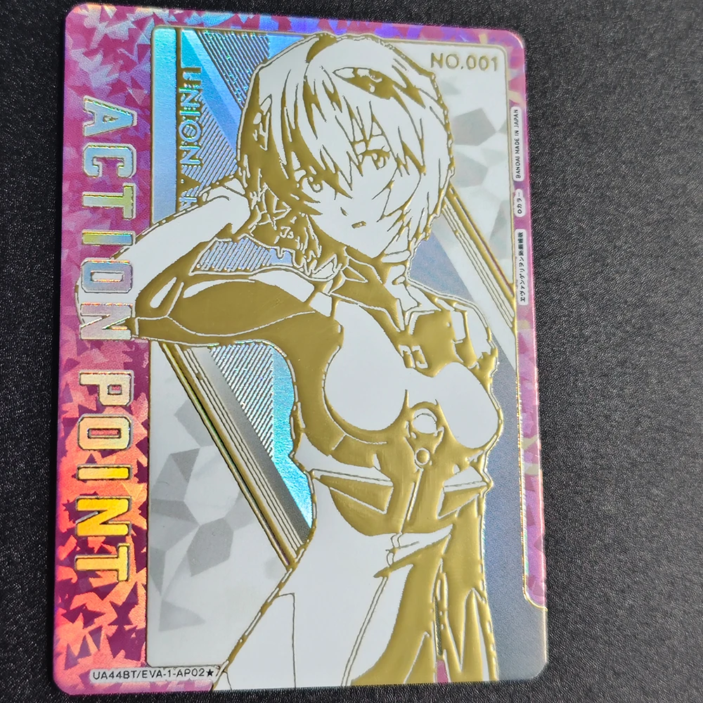 Tarjeta de colección de Anime Union Arena, Evangelion Rei Ayanami, punto de acción UA44BT/EVA-1-AP02, tarjeta Flash de Color refractivo, regalos para niños