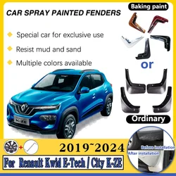 Car Mud Flaps For Renault City K-ZE Kwid E-Tech Electric 2019~2024 Car Flap Splas Splash Guard Front Rear Fenders Accessories