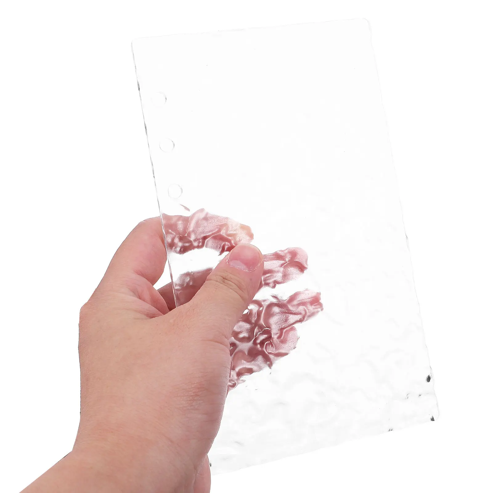 

Clear A6 Acrylic Loose Leaf Notebook Cover Refillable Reusable Binder Shell Transparent Planner Journal Cover for Budget