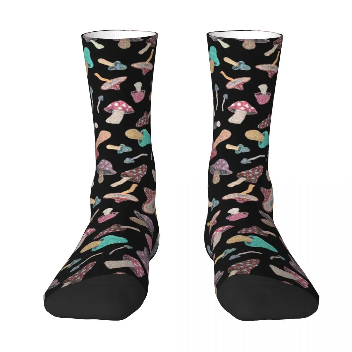 Cute Mushroom Socks Winter Fungus Print Stockings Leisure Ladies Breathable Socks Custom Running Anti Skid Socks