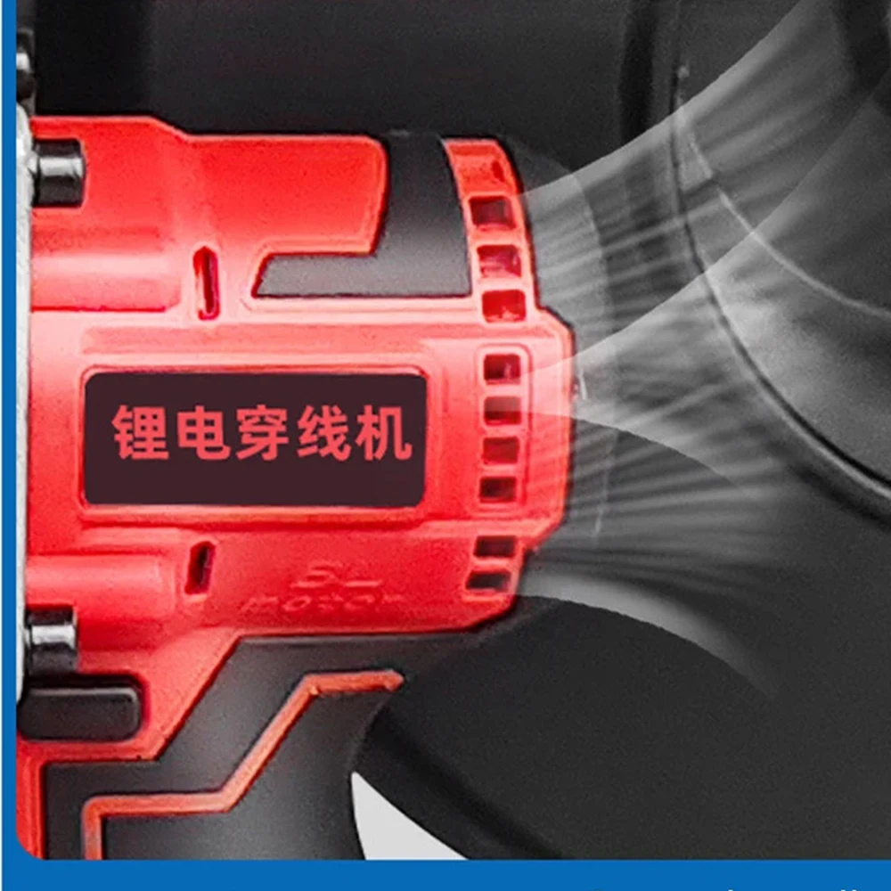 Rechargeable Li-Ion Stringing Machine Wire Line Guide Puller Lithium Stringing Machine Automatic Electrician Wall Wiring Machine