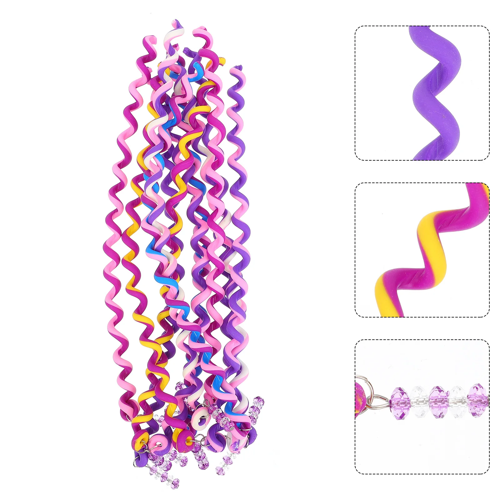 12 قطعة أدوات تجديل الشعر الملونة للنساء إكسسوارات الشعر مشابك تصفيف حلزونية مشبك جديلة أداة تجديل ذاتية الصنع #4