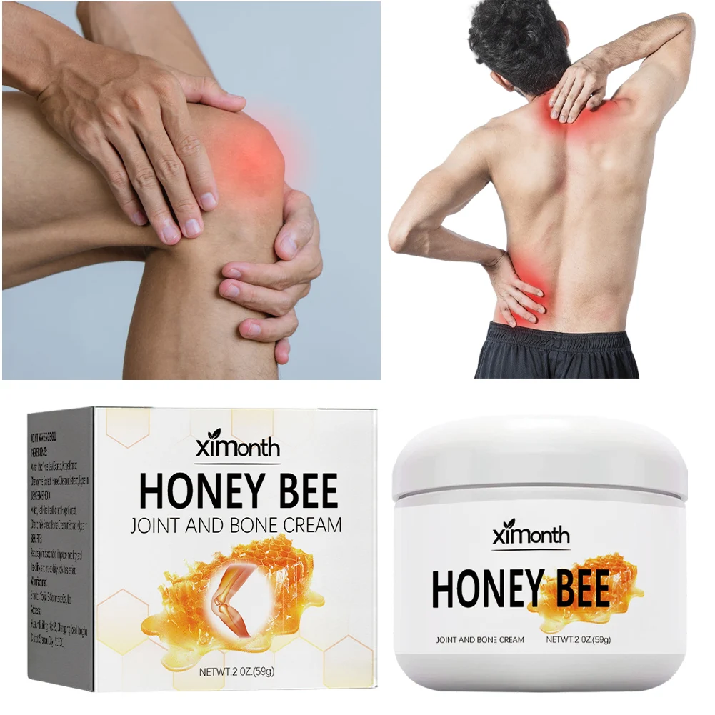 59g Honey Bee Joint Bone Cream Relieves Pain Lumbar Spine Hand Foot Plaster Natural Massage Care Cream Bone Health Body Care