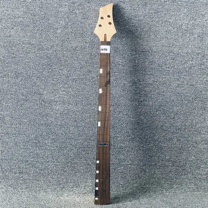 FN918 Unfinished Electric Bass Semi Finishing Bass Neck 24 Frets Maple+Rosewood No Paint No Frets DIY Replace Guitar Parts