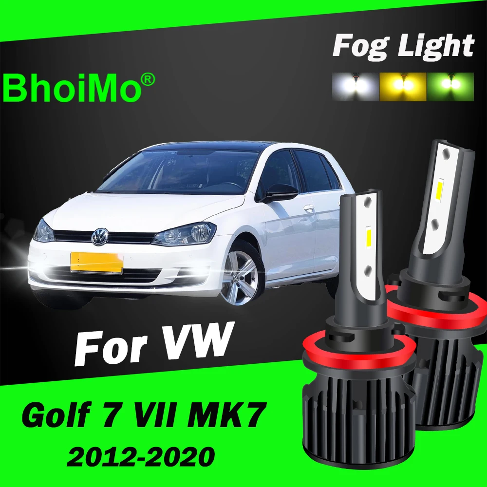 

BhoiMo For VW Golf 7 VII MK7 2012 - 2020 Front Fog Light Bulb 2013 2014 2015 2016 2017 2018 2019 Car Lamps Auto