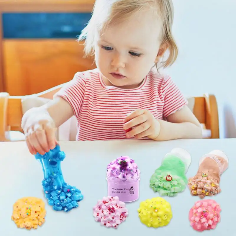 

Butter Sludge Toy 11pcs Rich Colors Stress Relief Toy With Charm Non-Sticky Super Soft Stress Relief Sensory Toy For Girls And