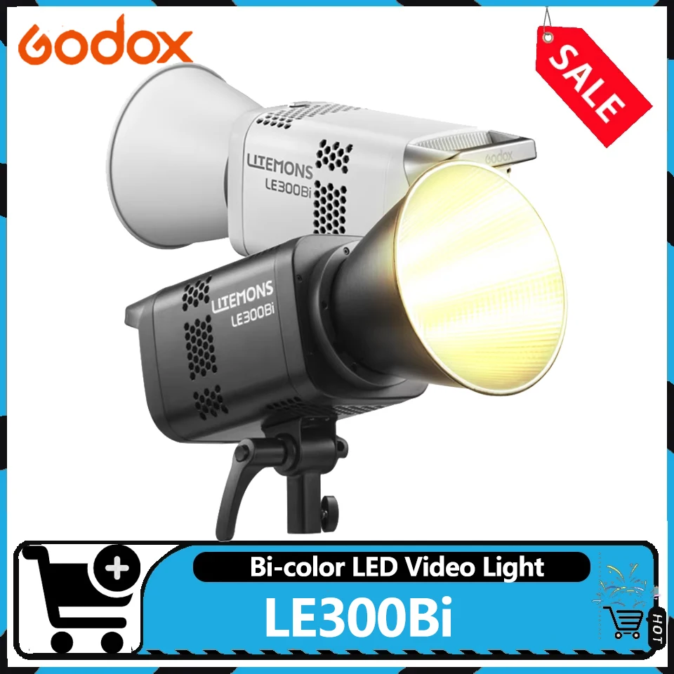 

Светодиодный видеосвет Godox LE300Bi 300W 2800-6500K Bi-color CRI98 TLCI98 COB для прямых трансляций
