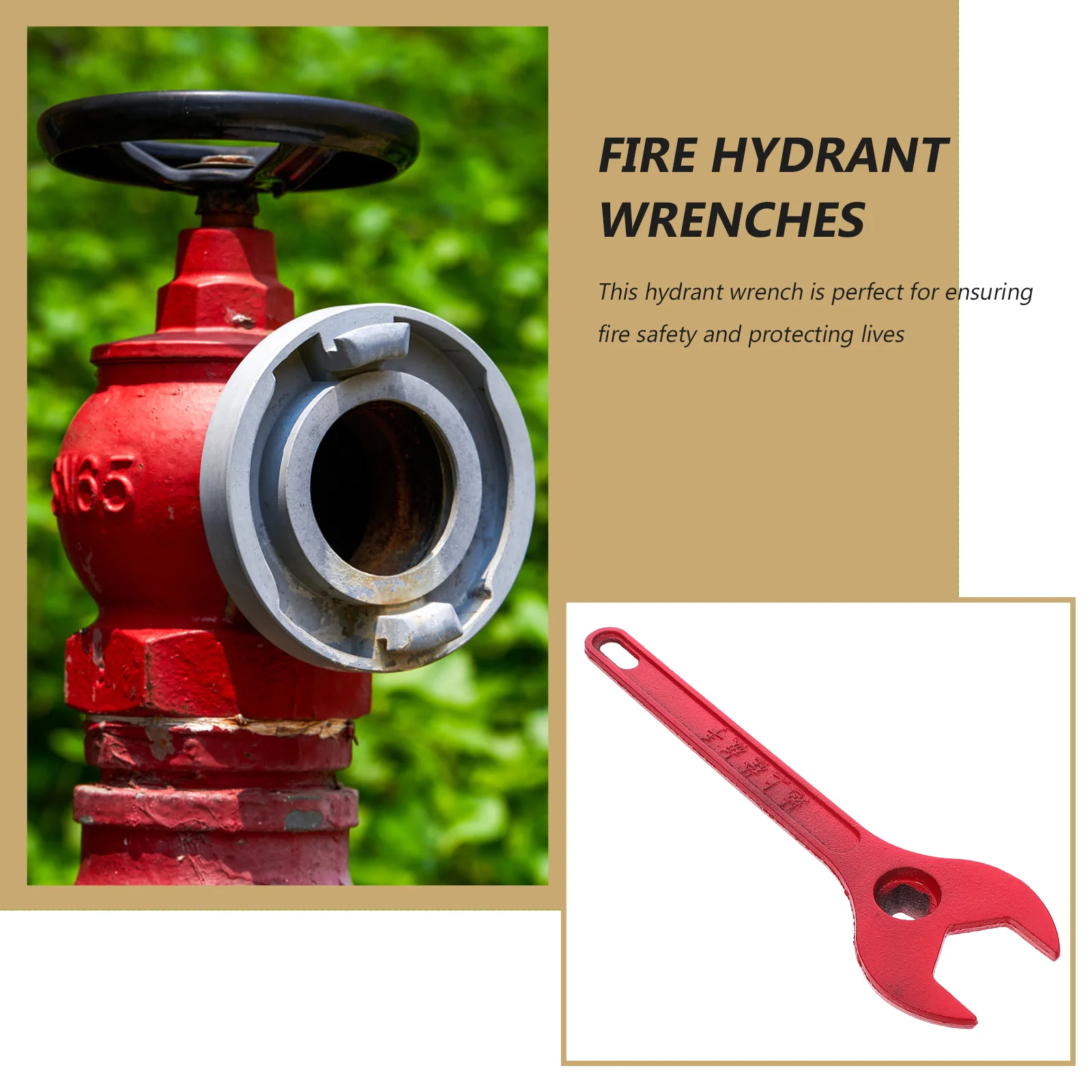 Fire Hydrant Wrench Rugged Build Reliable Performance in Demanding Situations Fire Safety Essential Firefighter Emergency