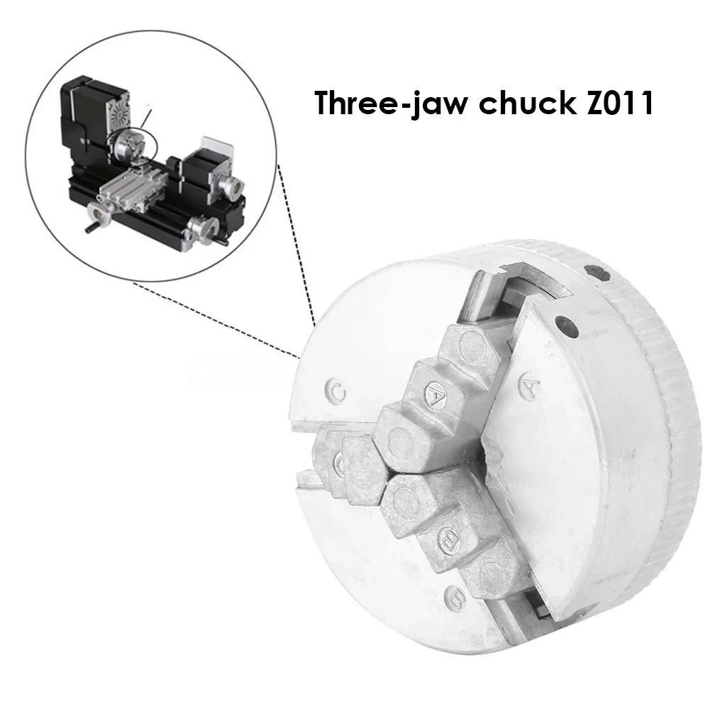 1Set 3 Jaws Manual Lathe Chuck With Turning Machine Tools Accessories Z011 Metal 3-Jaw Lathe Chuck Self Centerin Zinc Alloy